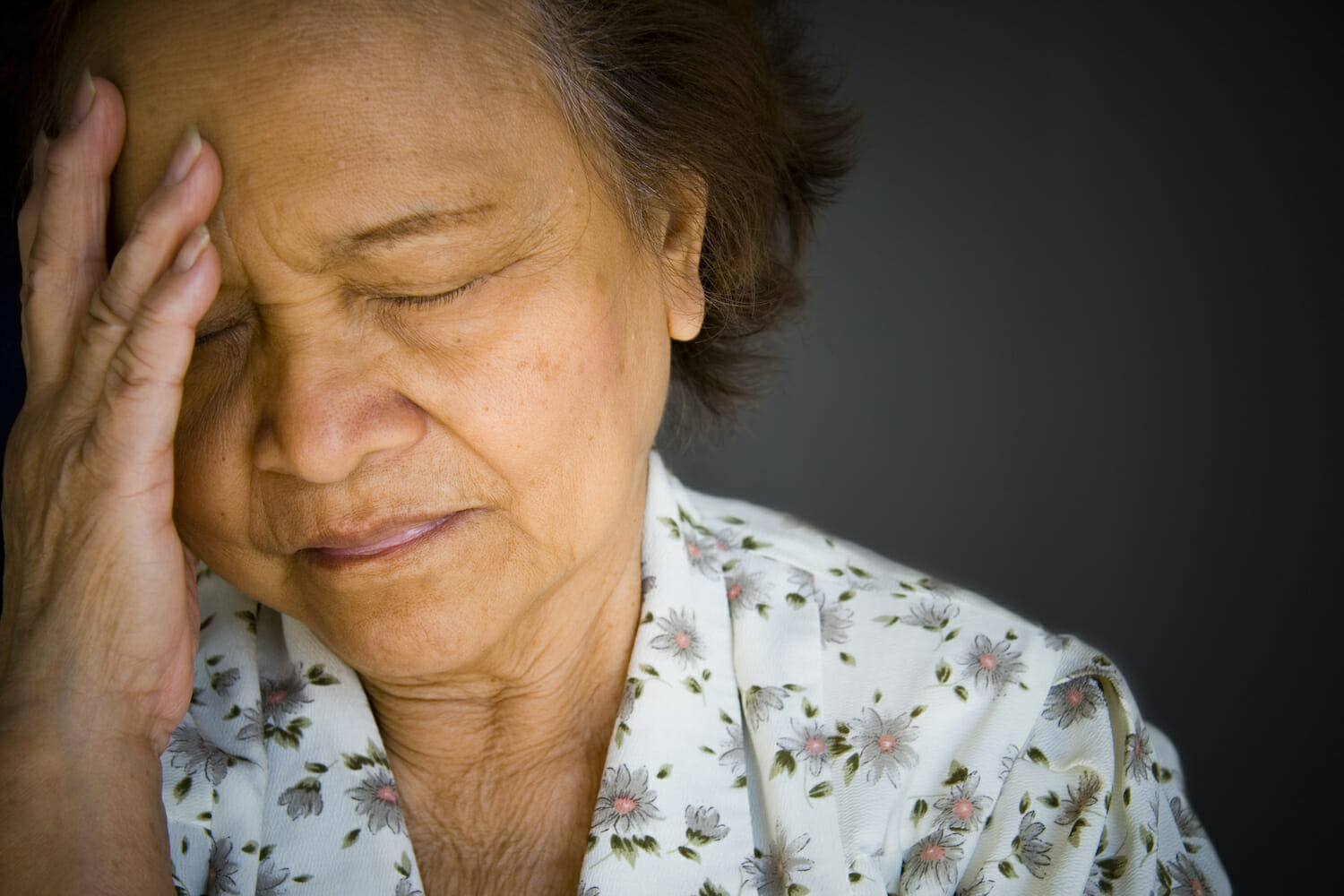 Elderly Asian woman, shallow depth of field.  Image exclusive to iStockphoto.